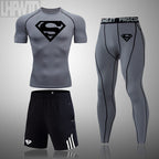 Men's New Compression Style Quick-Dry Fitness Running Sports Set