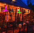 (2Pcs)HALLOWEEN Decorations Glowing Witch Hat Decorations 2 in 1 Hanging/Wearable