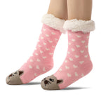 Cute Animal Ultra-thick Cashmere Slipper Home Socks