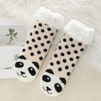 Cute Animal Ultra-thick Cashmere Slipper Home Socks