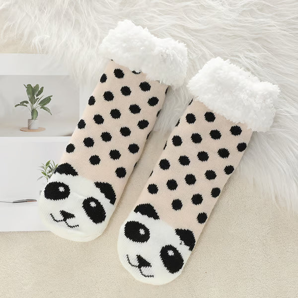 Cute Animal Ultra-thick Cashmere Slipper Home Socks