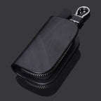 🔥(BUY 1 GET 1 AT 50% OFF)-Car Logo Leather Wood Texture Car Key Case