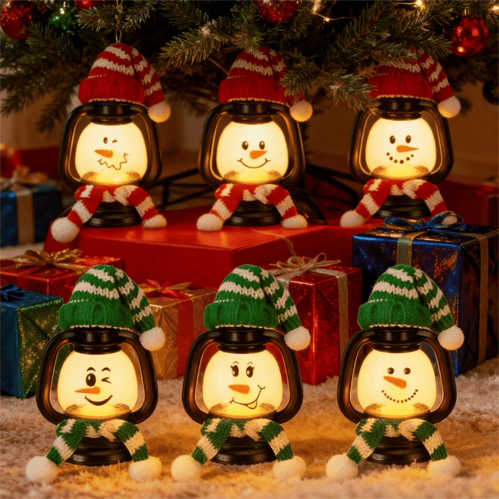 🎄Christmas Sale 49% OFF⛄ Snowman Lantern with Hats and Scarves