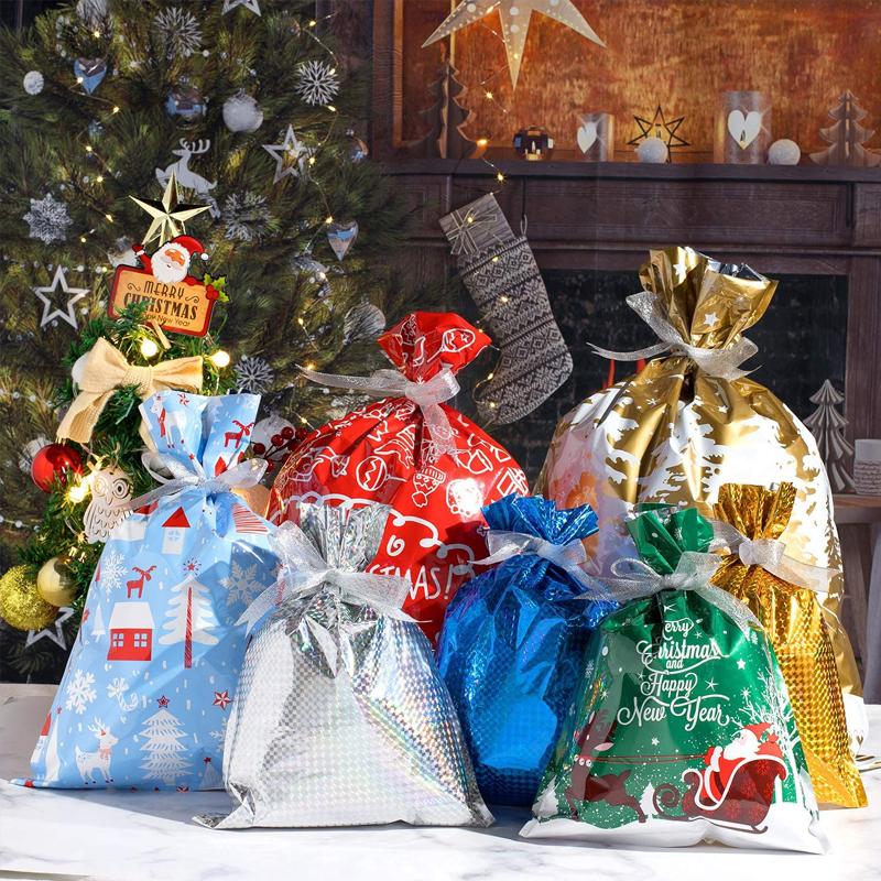 🎁Christmas Sales 49% OFF-Drawstring Christmas Gift Bags (Biodegradable)