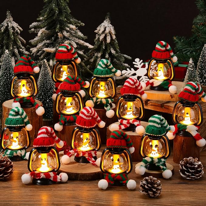 🎄Christmas Sale 49% OFF⛄ Snowman Lantern with Hats and Scarves