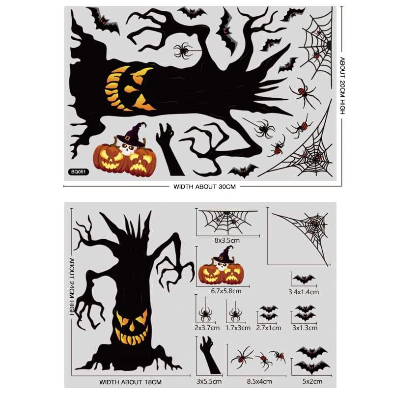 Halloween window stickers