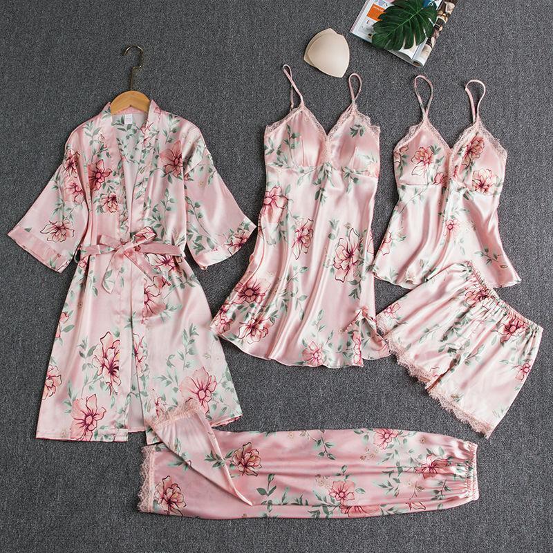 🔥BUY 2 FREE SHIPPING & GET 10% OFF🔥Blushy Silk 5 Piece Pajama Set